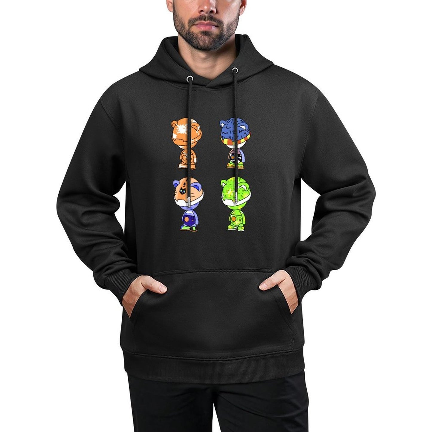 IPIB 250g Hooded Pocket Sweatshirt Front GraphicMen's Hooded  Sweatshirt6000074-4