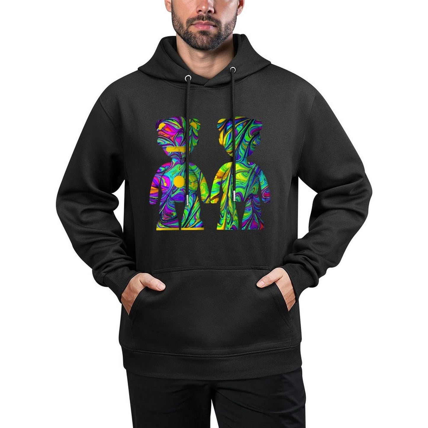 IPIB 250g Hooded Pocket Sweatshirt Front GraphicMen's Hooded  Sweatshirt6000088-4