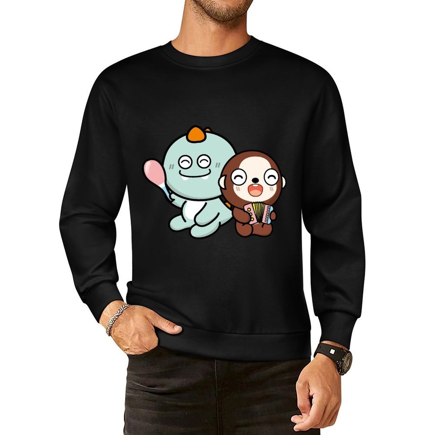 Front Patterned Long Sleeve TopLifestyle Neutral