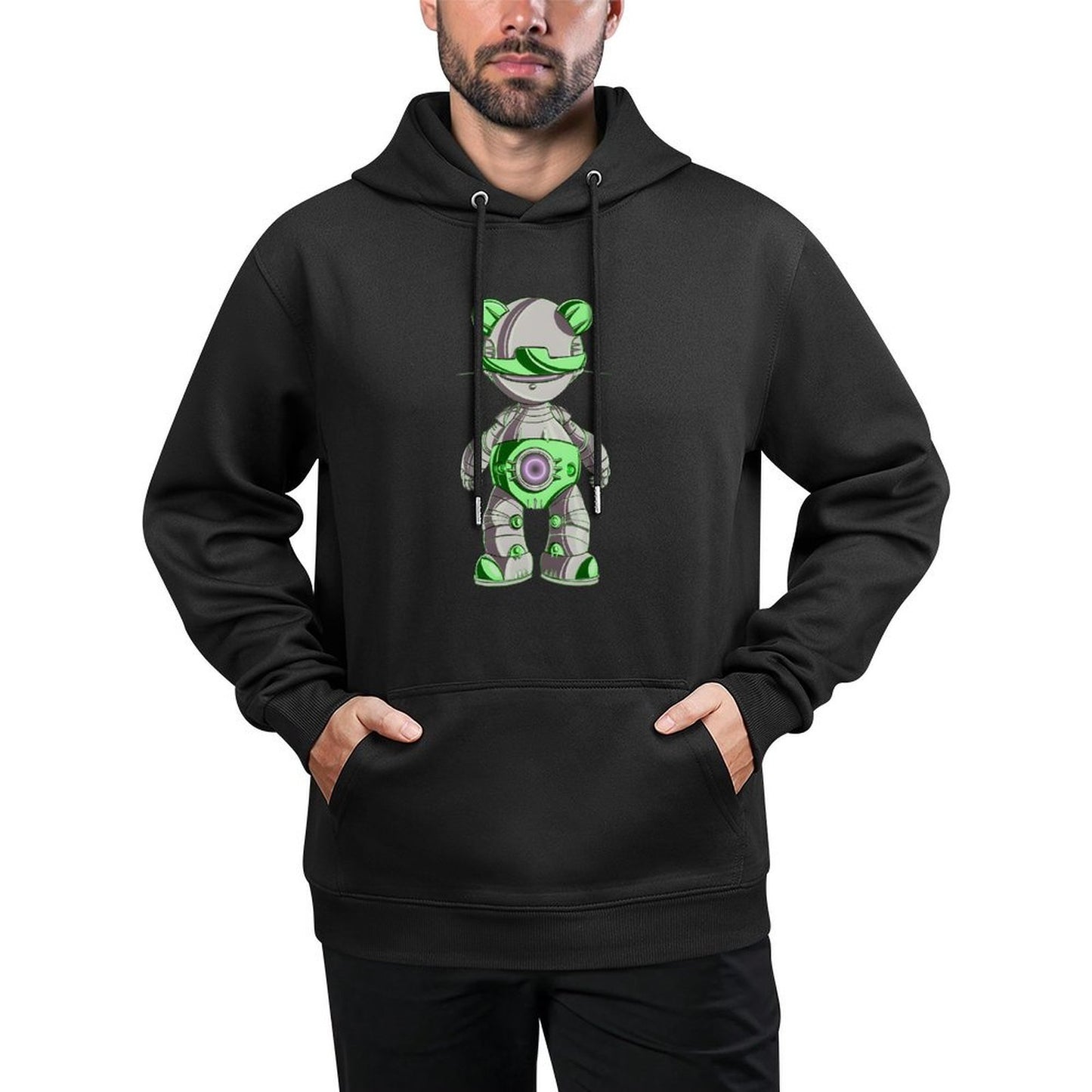 IPIB 250g Hooded Pocket Sweatshirt Front GraphicMen's Hooded  Sweatshirt6000062-5