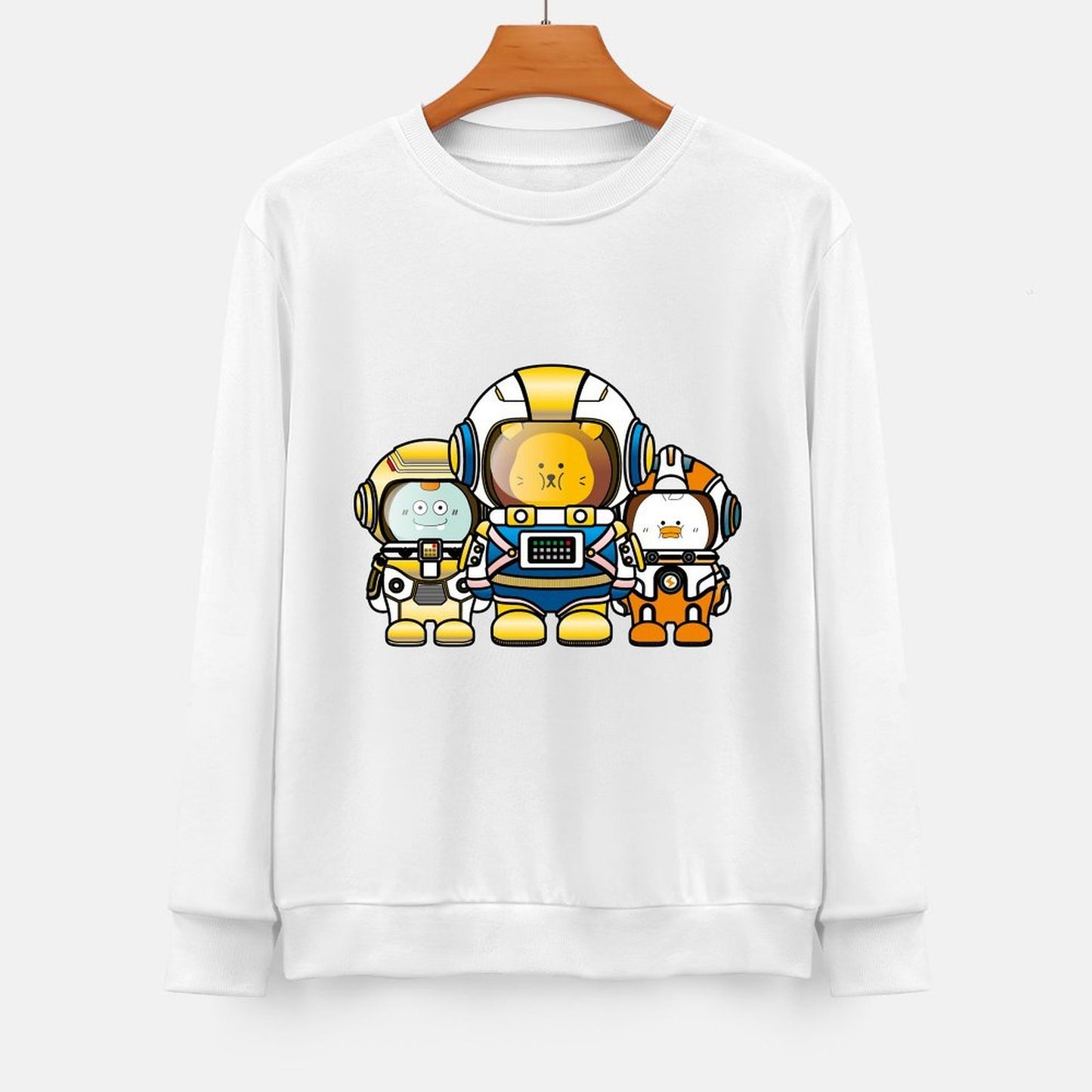 Front Patterned Long Sleeve TopClean Solid