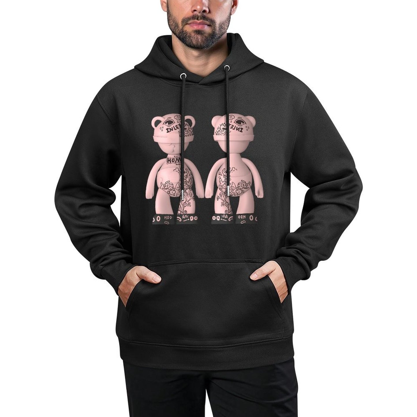 IPIB 250g Hooded Pocket Sweatshirt Front GraphicMen's Hooded  Sweatshirt6000082-1