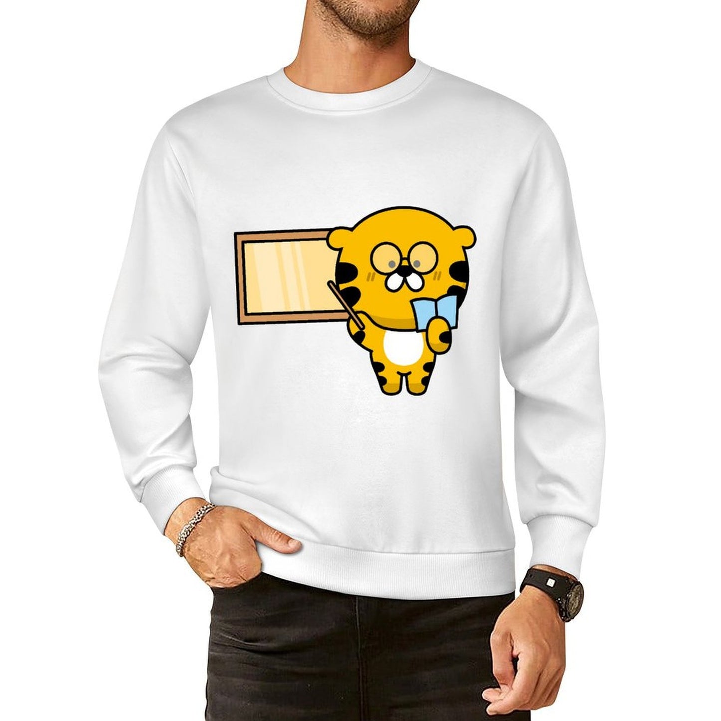 Front Patterned Long Sleeve TopCleanCut EverydayComfort