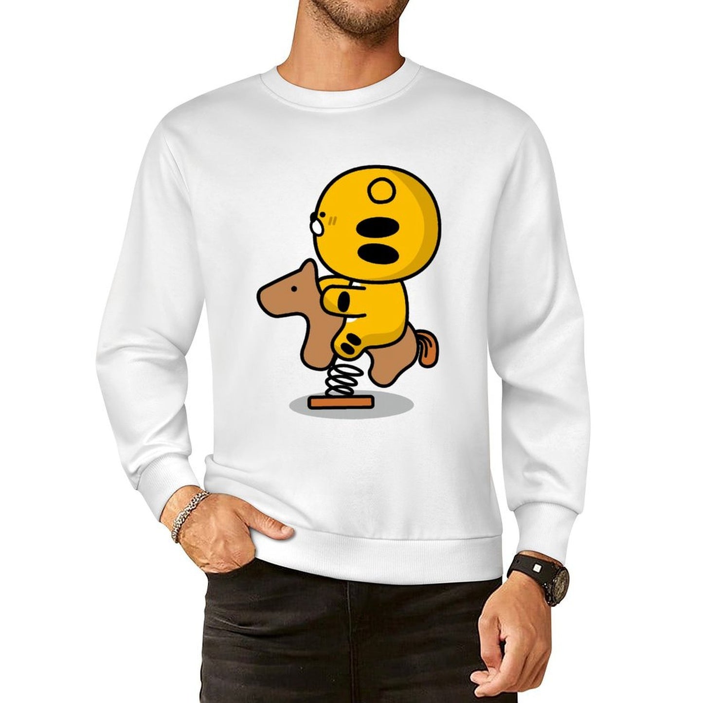 Front Patterned Long Sleeve TopBreathable Everyday