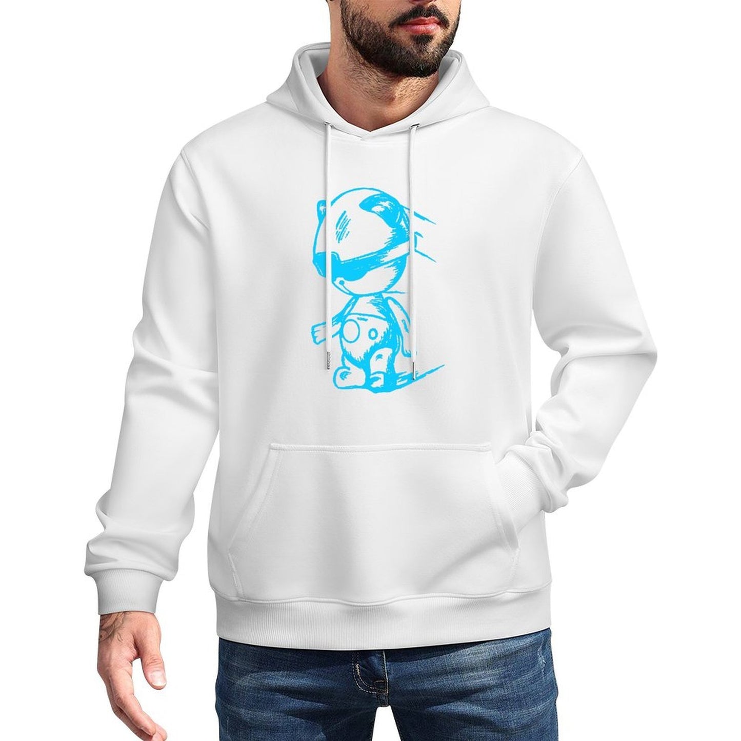 IPIB 250g Hooded Pocket Sweatshirt Front GraphicMen's Hooded  Sweatshirt6000053-3