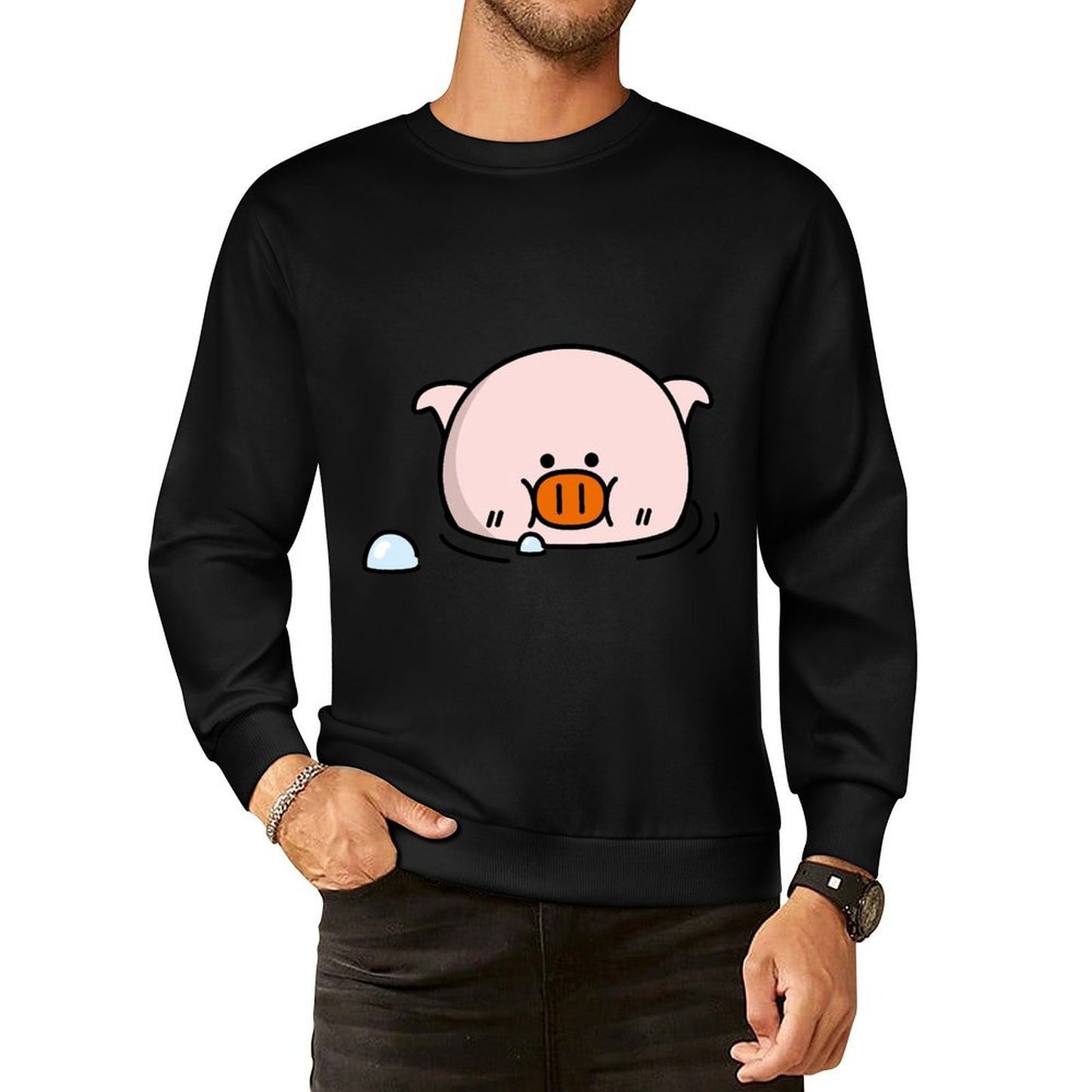 IPBR 250g Crew Neck Long Sleeve Sweatshirt Front GraphicCrew Neck Long Sleeve Sweatshirt4000660