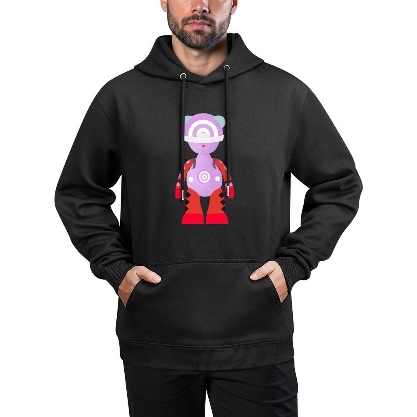 IPIB 250g Hooded Pocket Sweatshirt Front GraphicMen's Hooded  Sweatshirt6000134-1