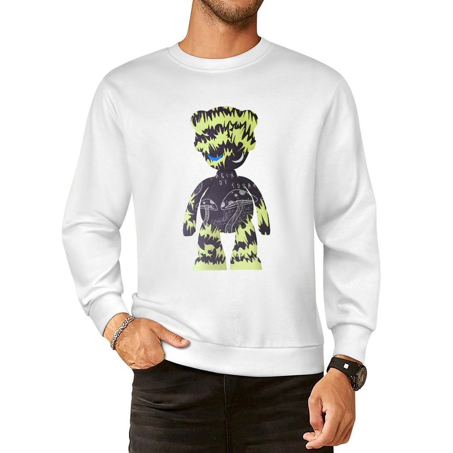 Long Sleeve With Front PatternUnisex Double-Stitched