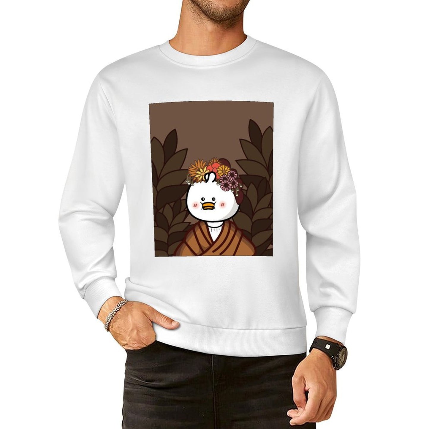 Front Patterned Long Sleeve TopStreetStyle EverydayWear