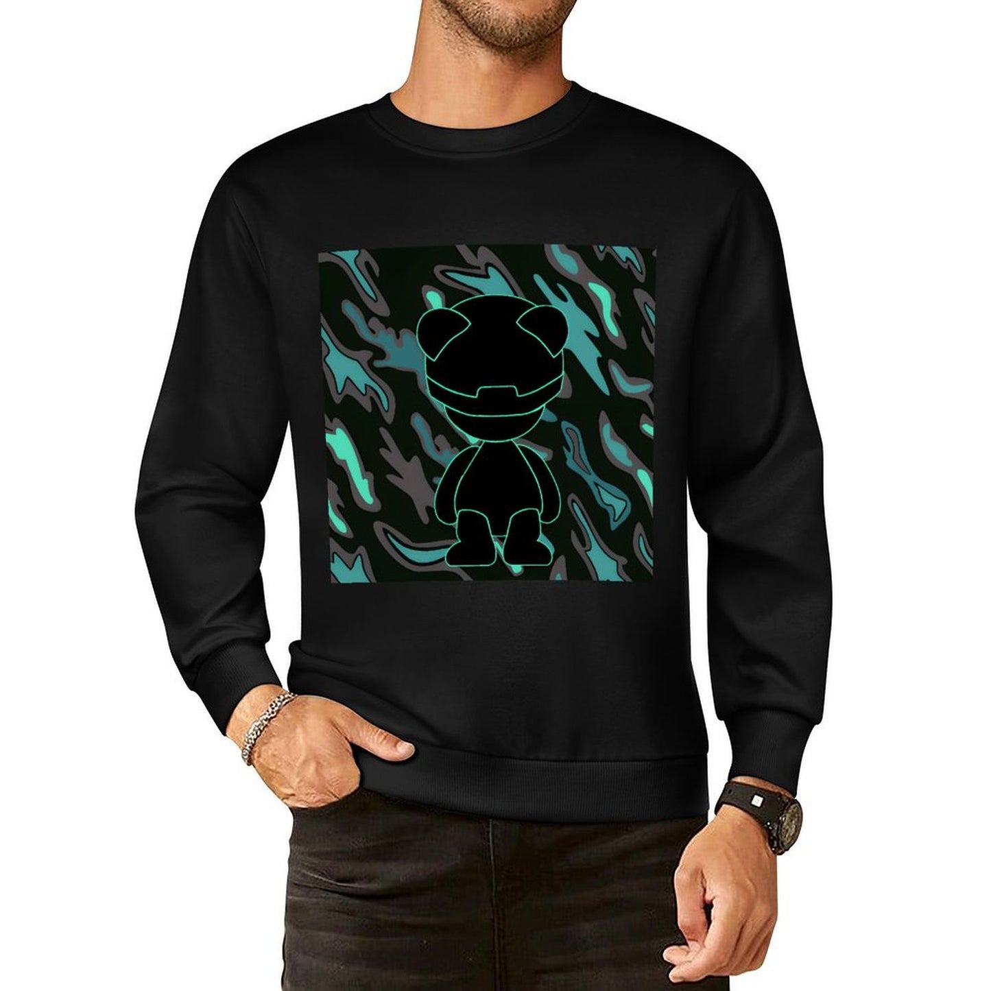IPIB 250g Crew Neck Long Sleeve Sweatshirt Front GraphicCrew Neck Long Sleeve Sweatshirt6000023-1