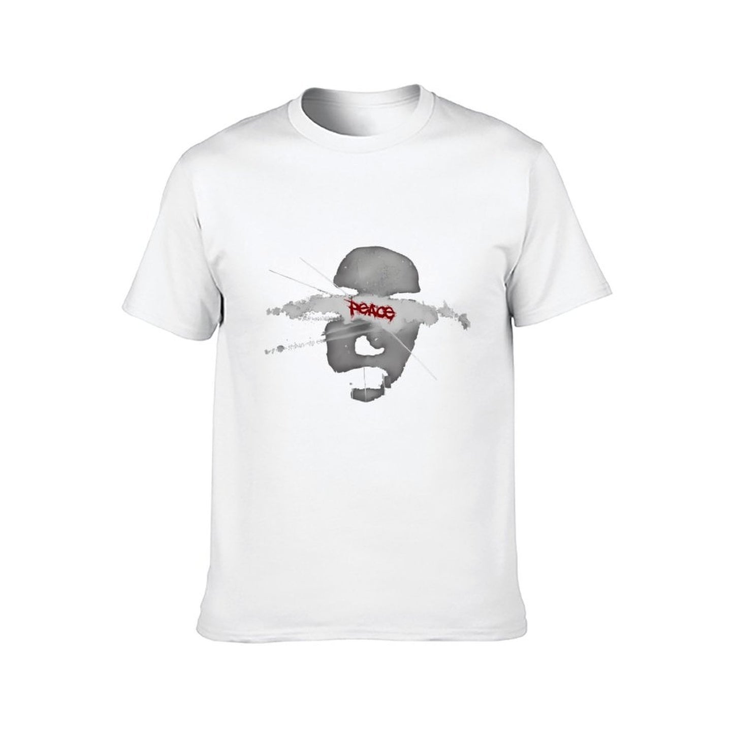Inkmay Casual Cotton T-shirt Peace Amidst Chaos Artistic Design Prints Unisex T-shirtSoftstyle Sport T-Shirt
