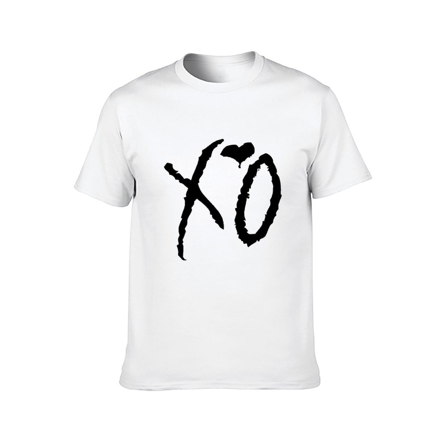 Inkmay Casual Cotton T-shirt Abstract Geometric Shapes In Black White Unisex T-shirtYearRound Heat-Transfer T-Shirt