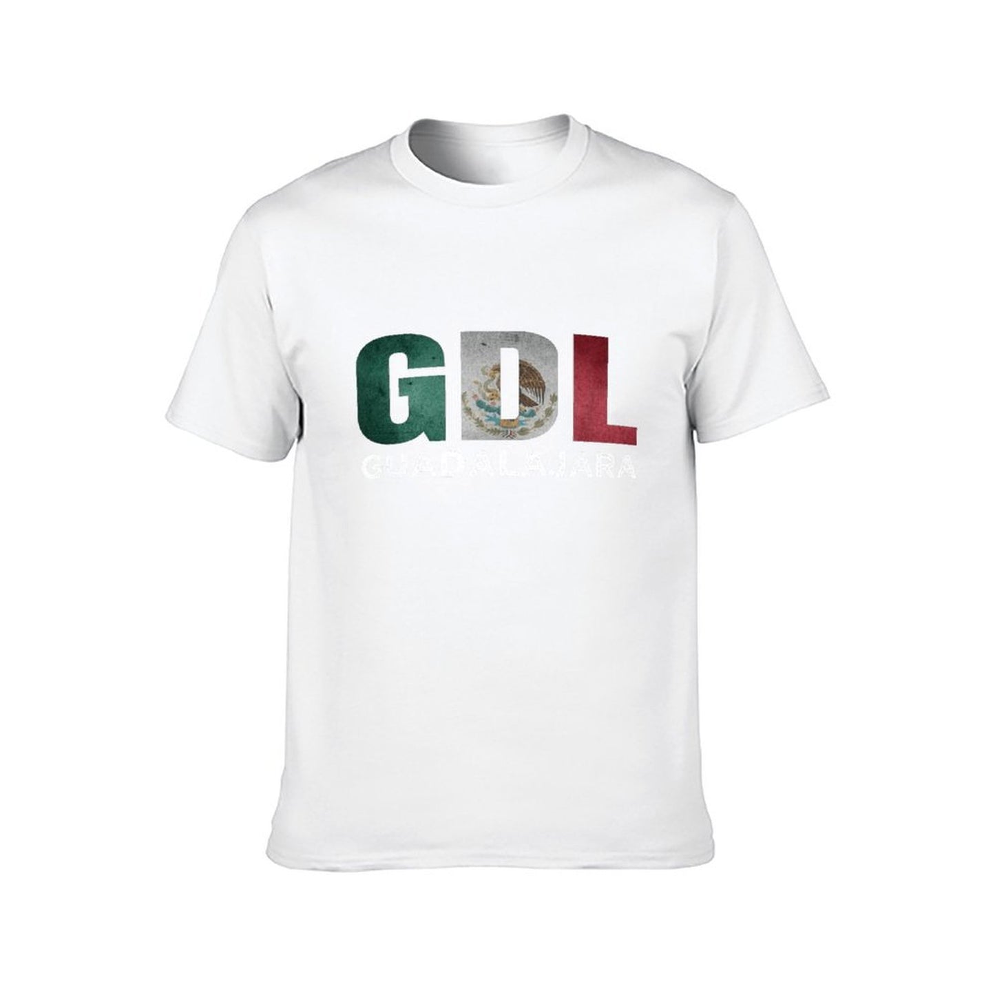 Inkmay Casual Cotton T-shirt Mexican Flag Pattern With Eagle Design Unisex T-shirtStreetStyle Heritage T-Shirt