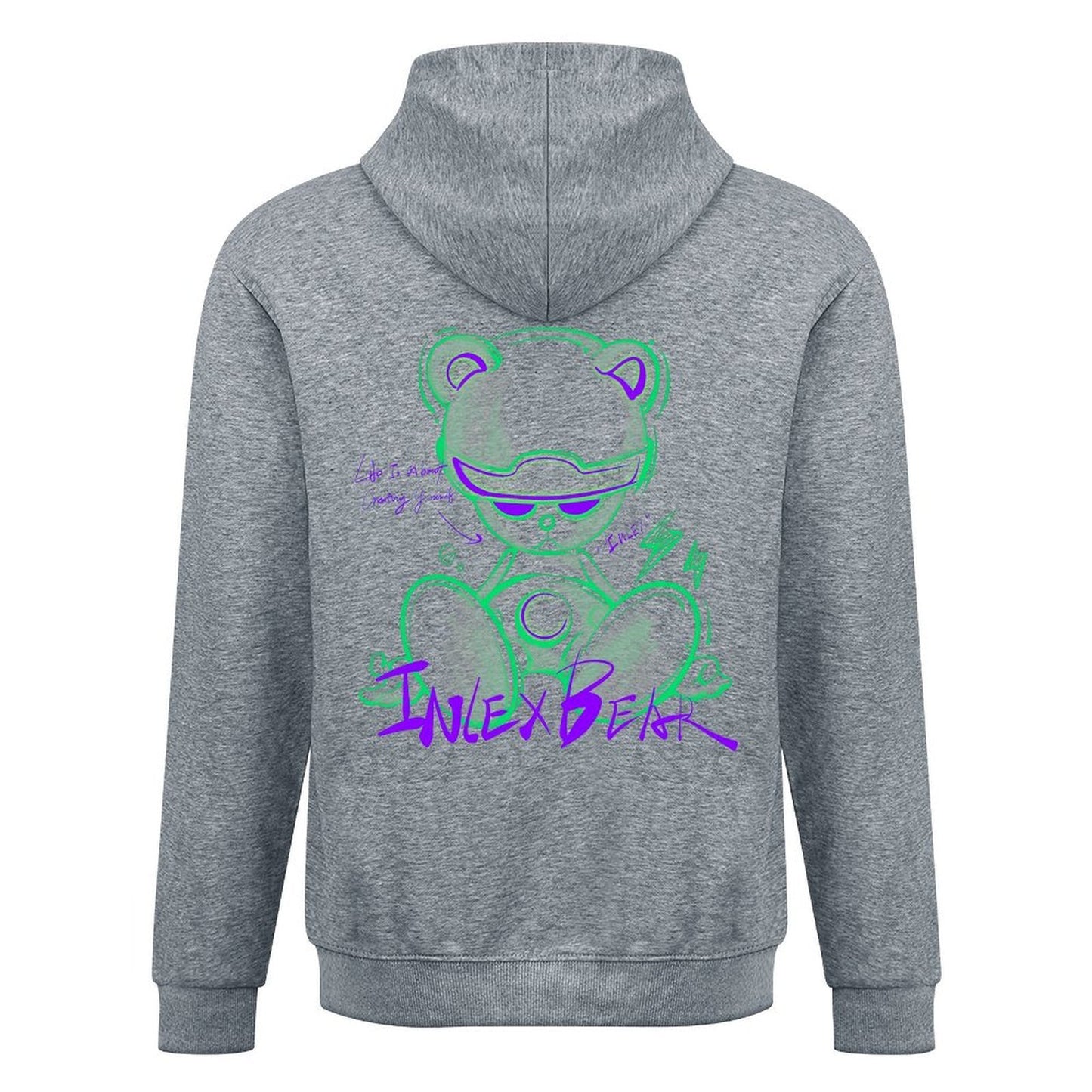 Inlex bear hooded pocket sweatshirt with back detailSoftTouch FundraisingHoodie