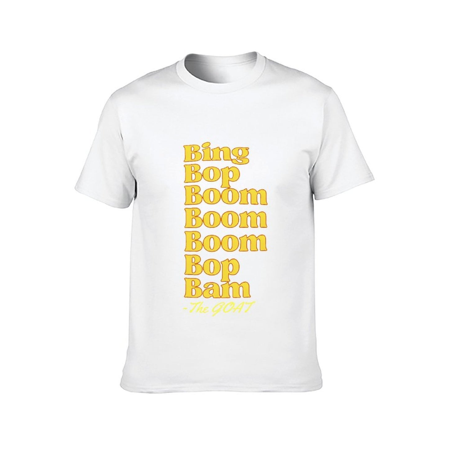 Inkmay Casual Cotton T-shirt Bing Bop Boom Pattern Print Design Unisex T-shirt