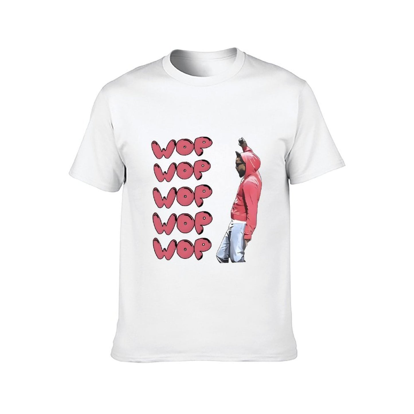 Inkmay Casual Cotton T-shirt Wop Wop Pattern Print On Fabric Unisex T-shirtTimeless Heavyweight T-Shirt