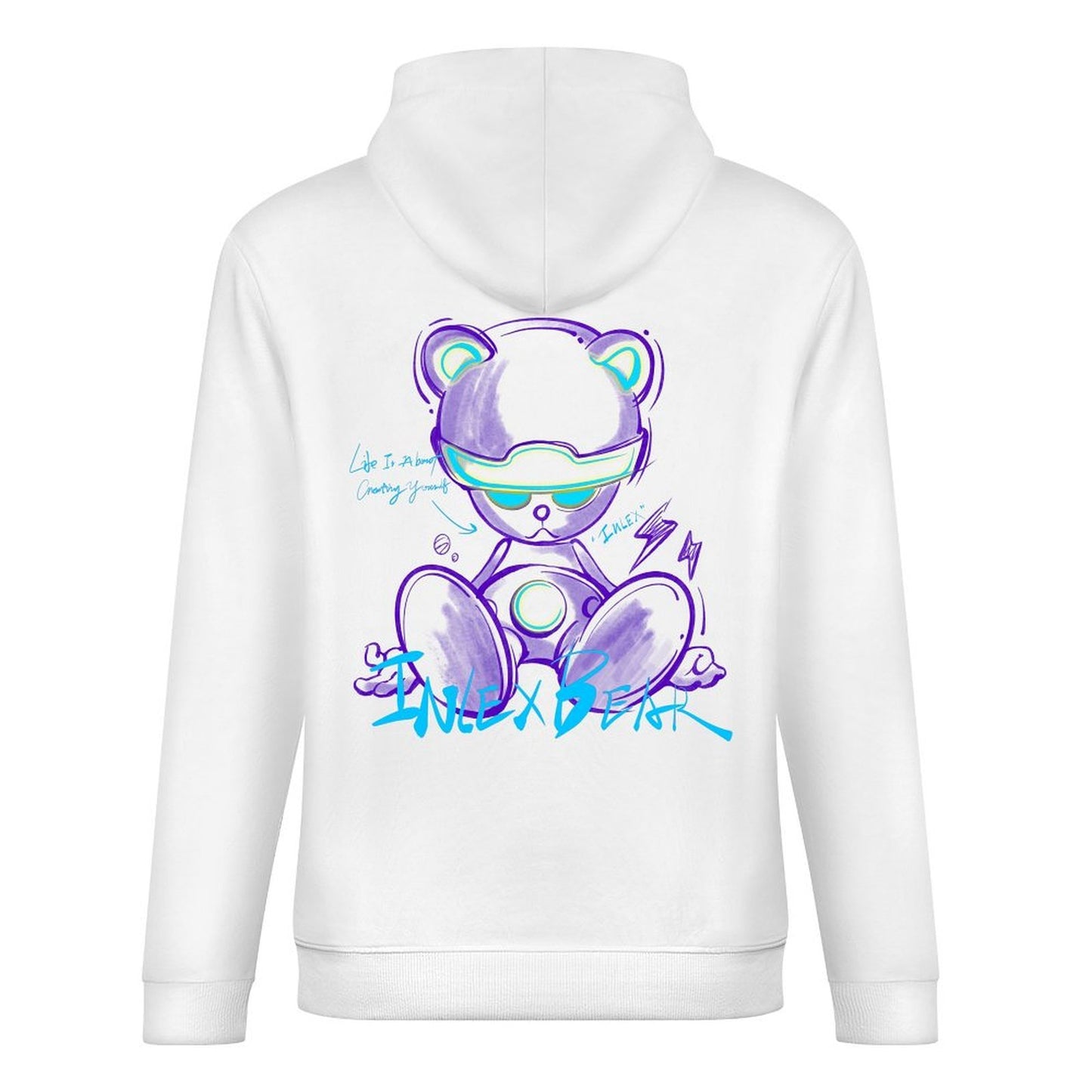 Inlex bear hooded pocket sweatshirt with back detailDailyFit OversizedHoodie