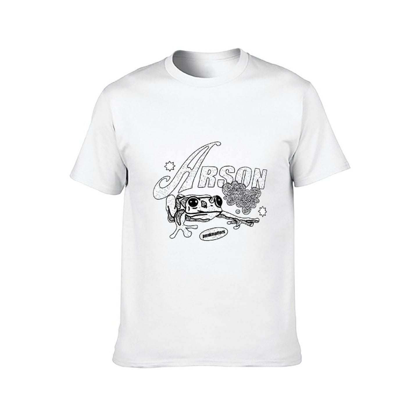 Inkmay Casual Cotton T-shirt Arson Frog Design With Stars And Unisex T-shirtSlim Fit EverydayComfort T-Shirt