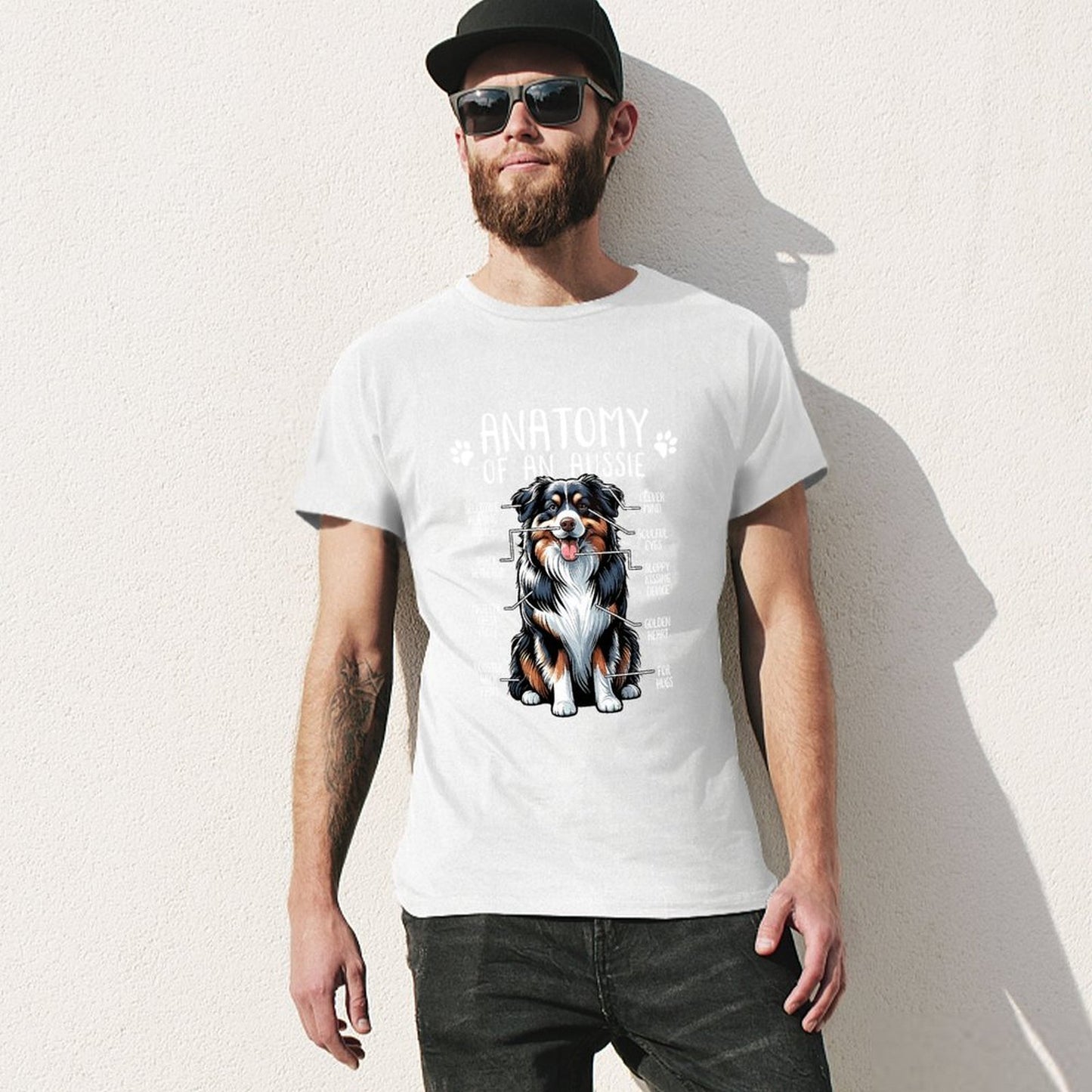 Inkmay Casual Cotton T-shirt Dog With Colorful Fur Pattern Unisex T-shirtEdition SimpleFit T-Shirt