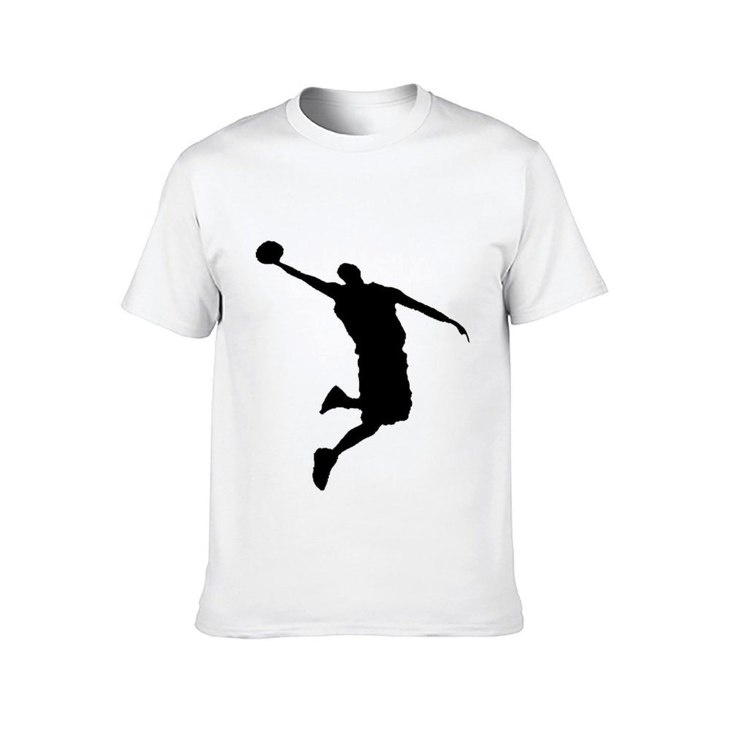Inkmay Casual Cotton T-shirt Abstract Geometric Design With Black Squares Unisex T-shirtFade-Proof EverydayWear T-Shirt