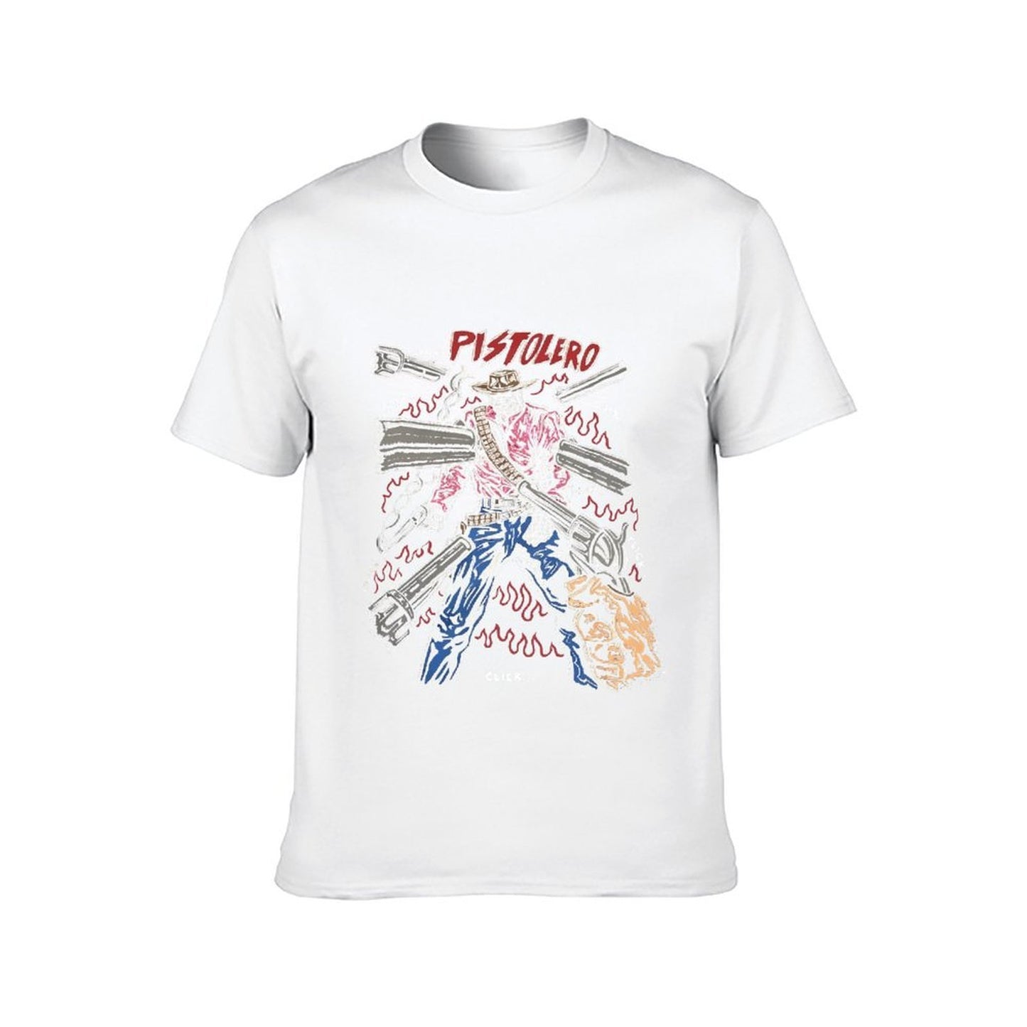 Inkmay Casual Cotton T-shirt Cowboy With Guns And Bandana Unisex T-shirtEasyStyle Studio T-Shirt
