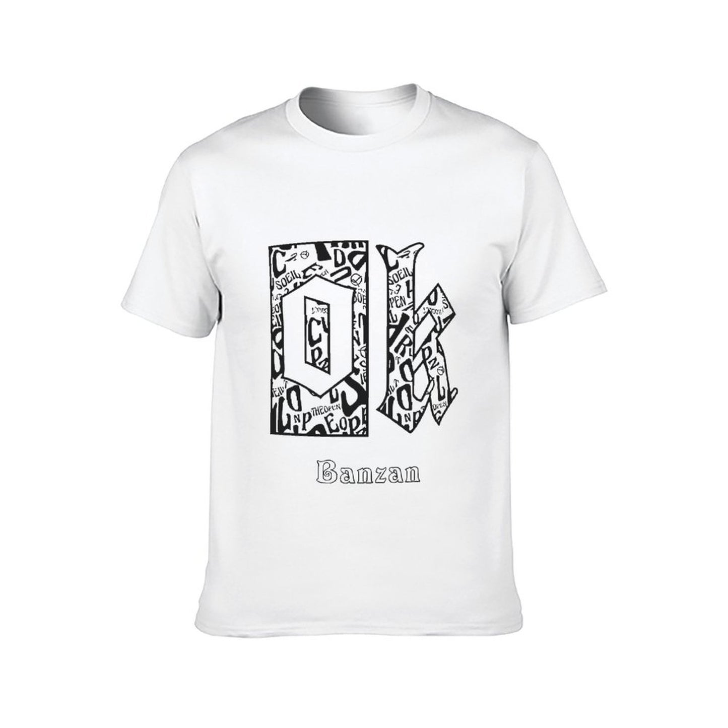 Inkmay Casual Cotton T-shirt Solid Black Background No Pattern Prints Unisex T-shirtOutdoor Midweight T-Shirt