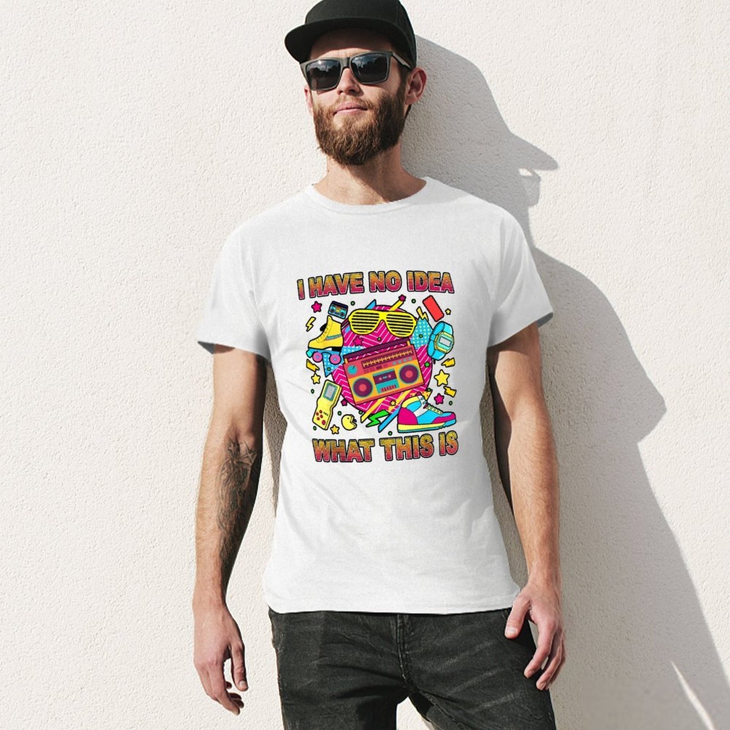 Inkmay Casual Cotton T-shirt Bright Retro Design With Bold Colors Unisex T-shirtEverydayComfort Modern T-Shirt