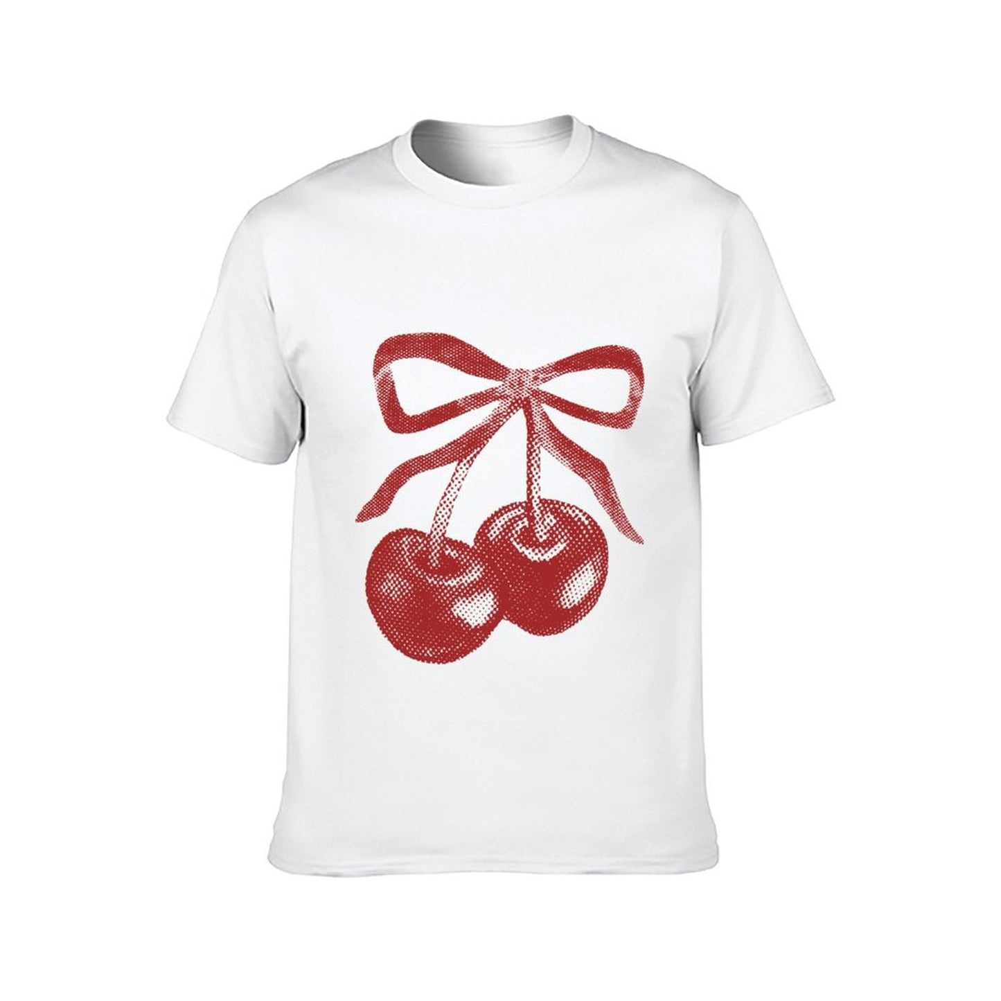 Inkmay Casual Cotton T-shirt Solid Red Background No Patterns Unisex T-shirtMinimalist Eco / Sustainable T-Shirt