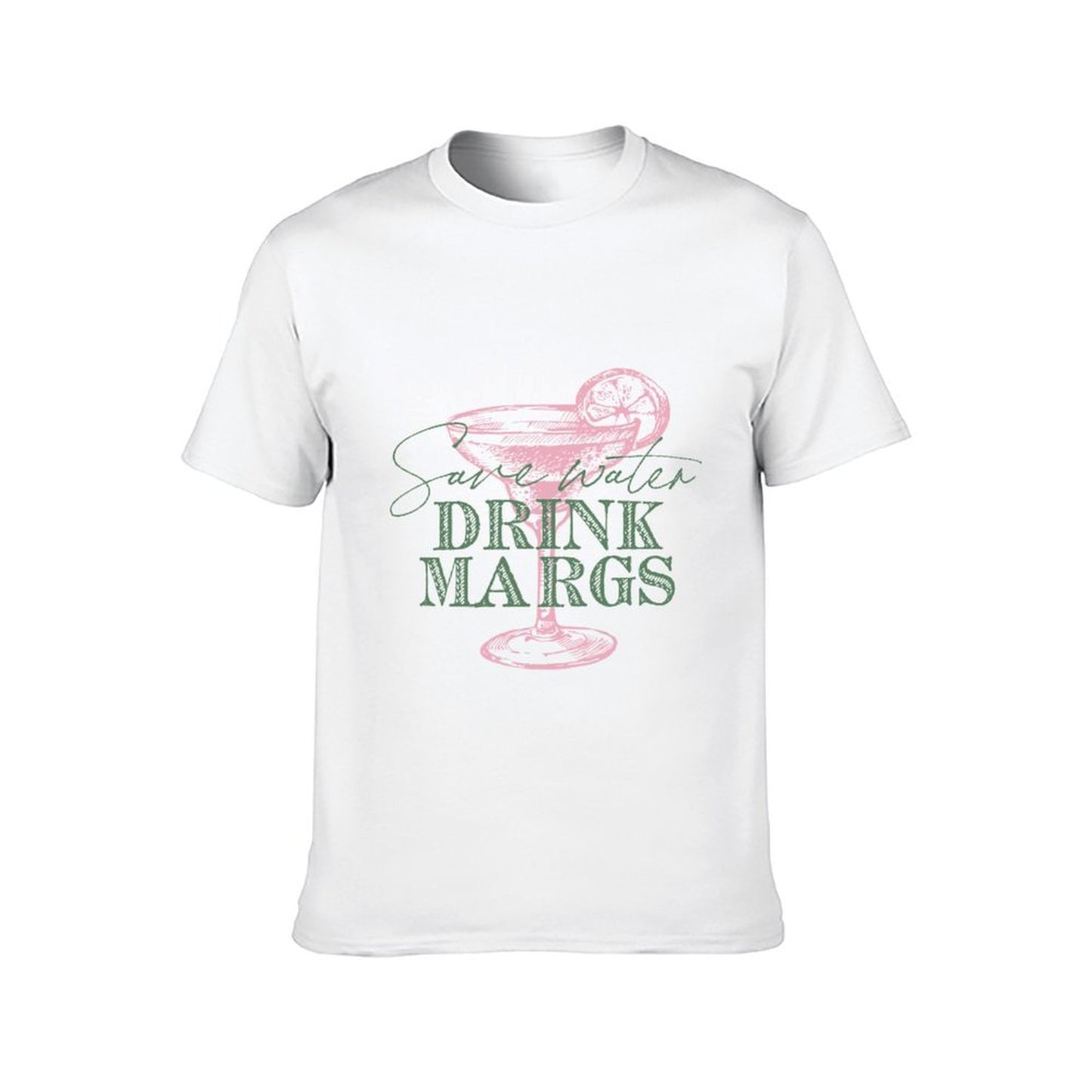 Inkmay Casual Cotton T-shirt Abstract Floral Design With Pink Elements Unisex T-shirtClassic Sharp T-Shirt