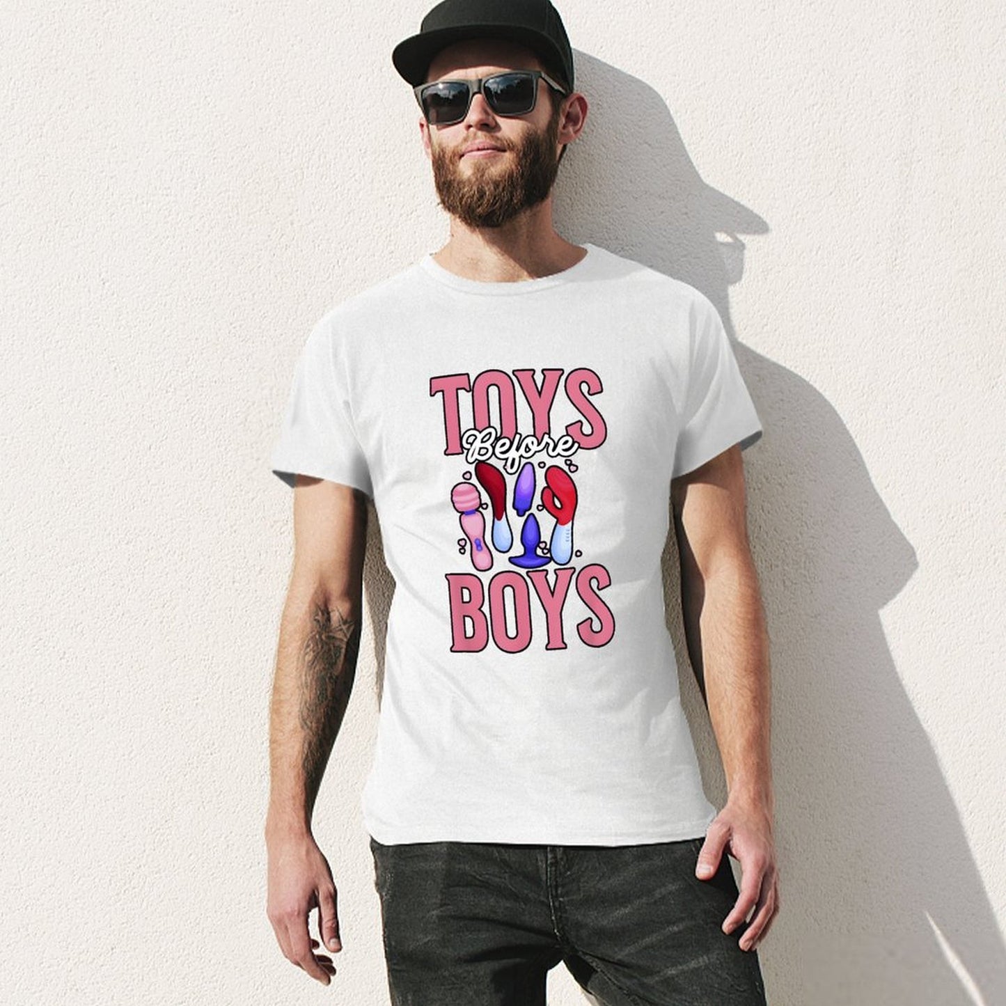 Inkmay Casual Cotton T-shirt Toys Before Boys Vibrators In Colors Unisex T-shirtPureStyle Unisex T-Shirt