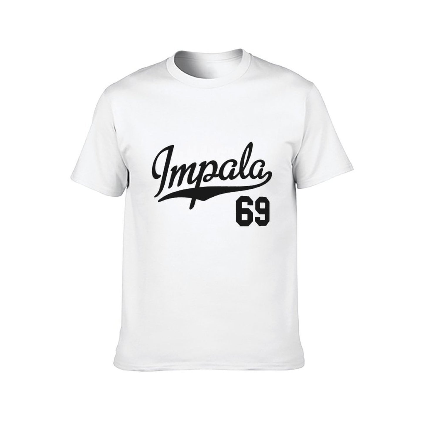 Inkmay Casual Cotton T-shirt Impala Sixty Nine Script Design Artwork Unisex T-shirtYearRound Pure T-Shirt