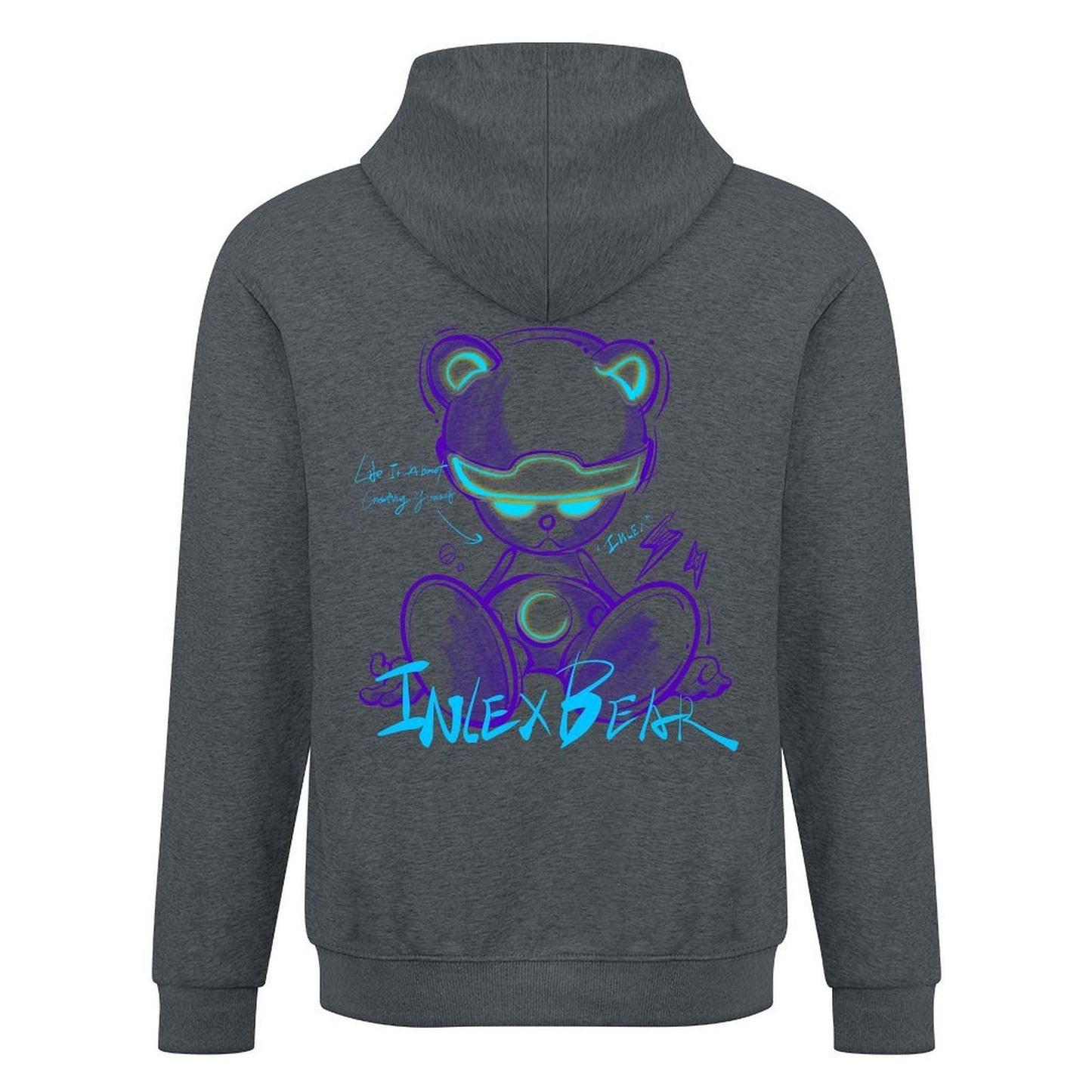 Inlex bear hooded pocket sweatshirt with back detailDailyFit OversizedHoodie