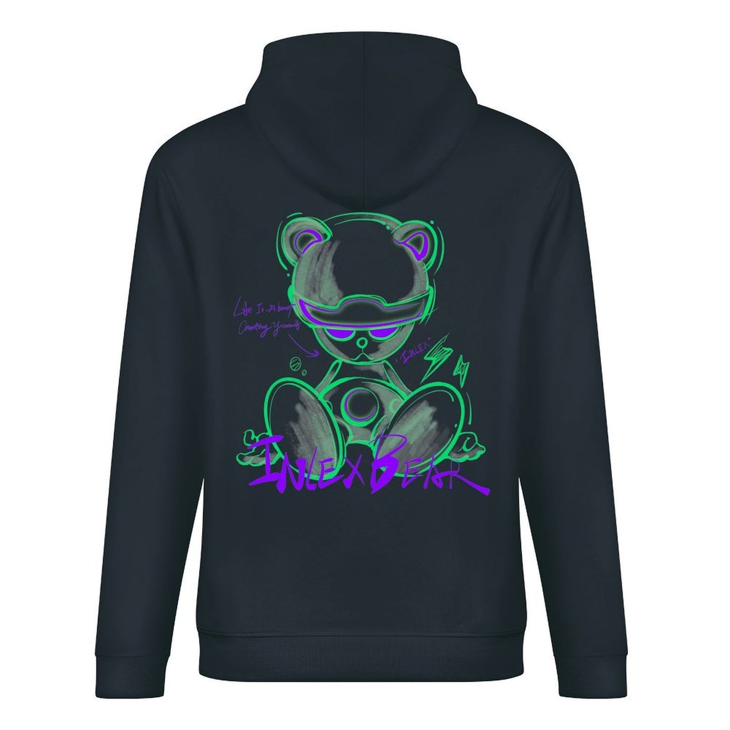Inlex bear hooded pocket sweatshirt with back detailSoftTouch FundraisingHoodie
