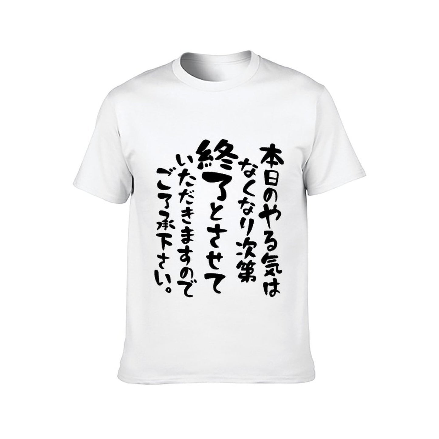 Inkmay Casual Cotton T-shirt Simple White Line On Black Background Unisex T-shirtRegularFit Sharp T-Shirt