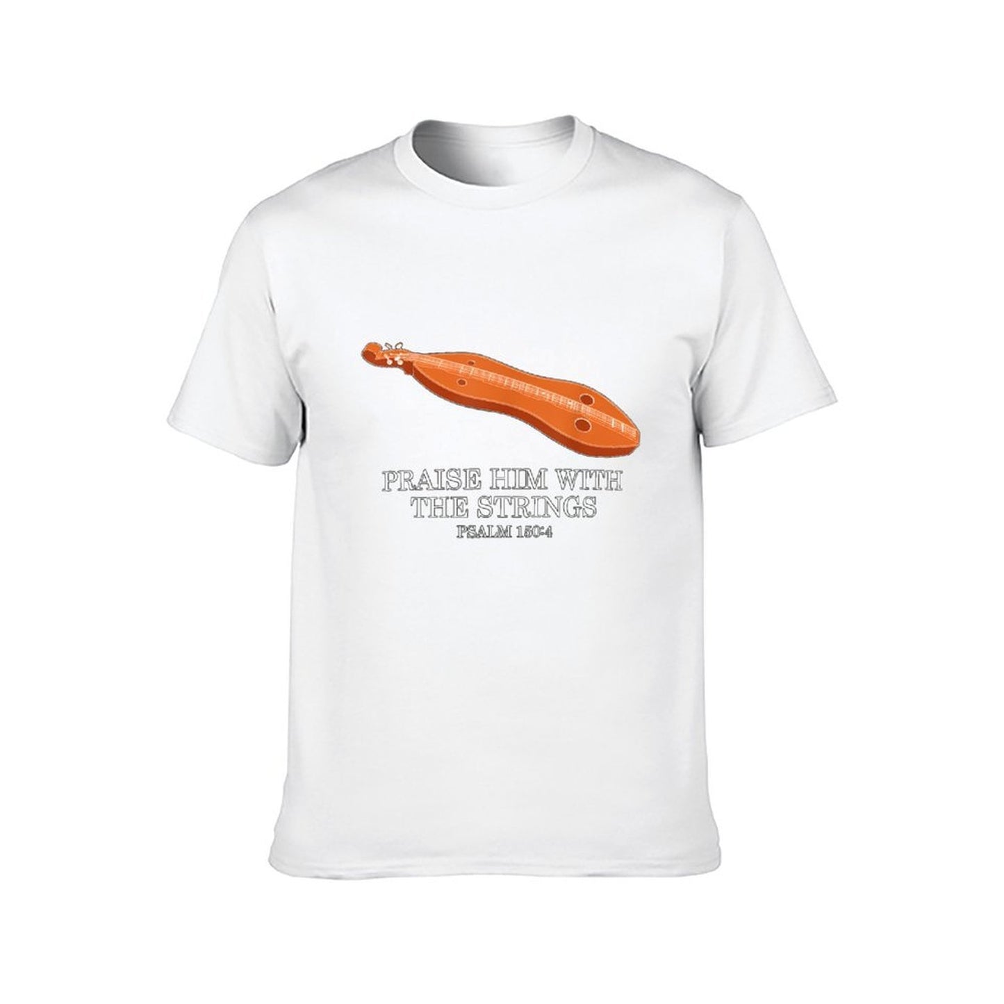 Inkmay Casual Cotton T-shirt Stringed Instrument With Musical Notes Unisex T-shirtPlain Shrink-Resistant T-Shirt