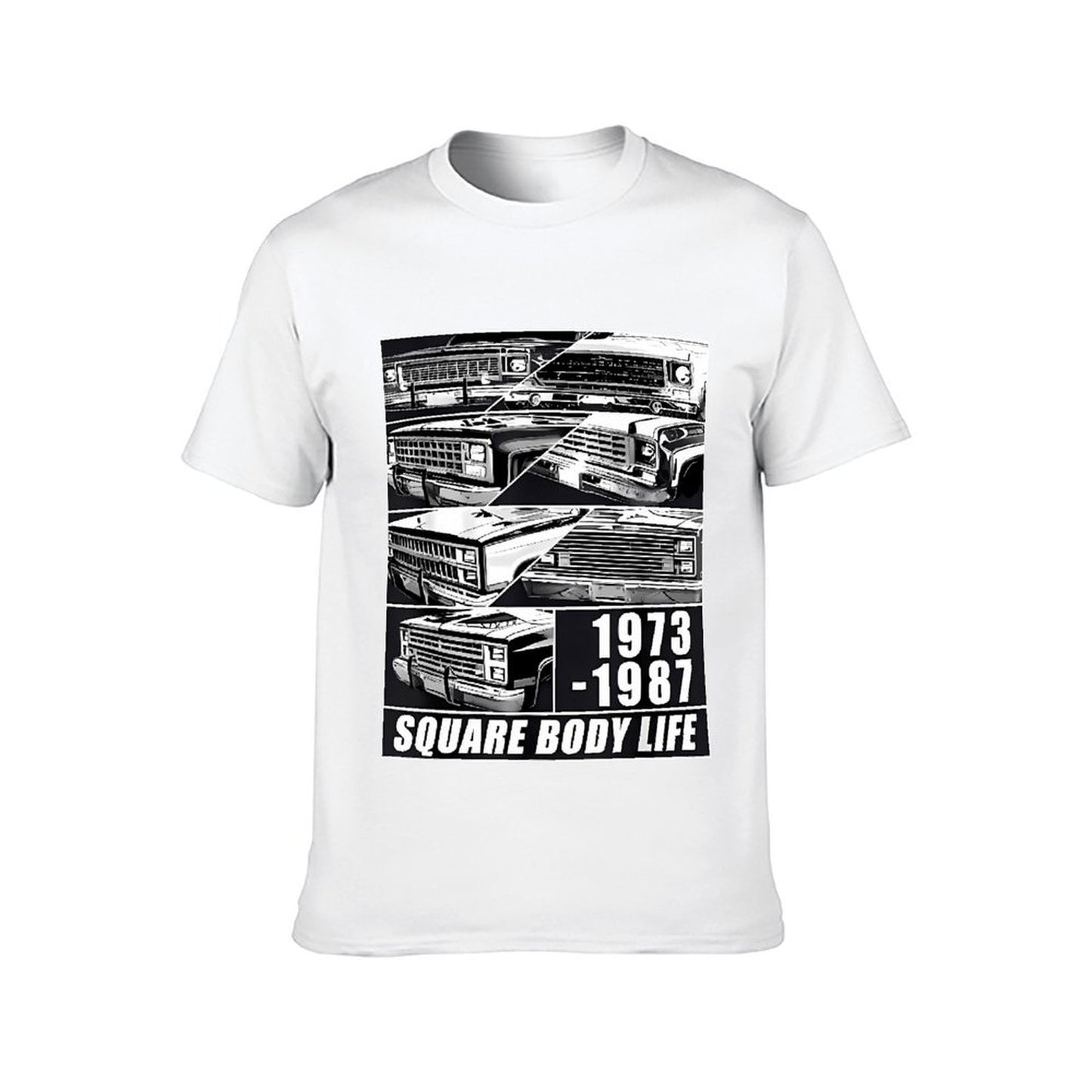 Inkmay Casual Cotton T-shirt Square Body Life Print Pattern Art Unisex T-shirtSoftstyle EverydayFit T-Shirt