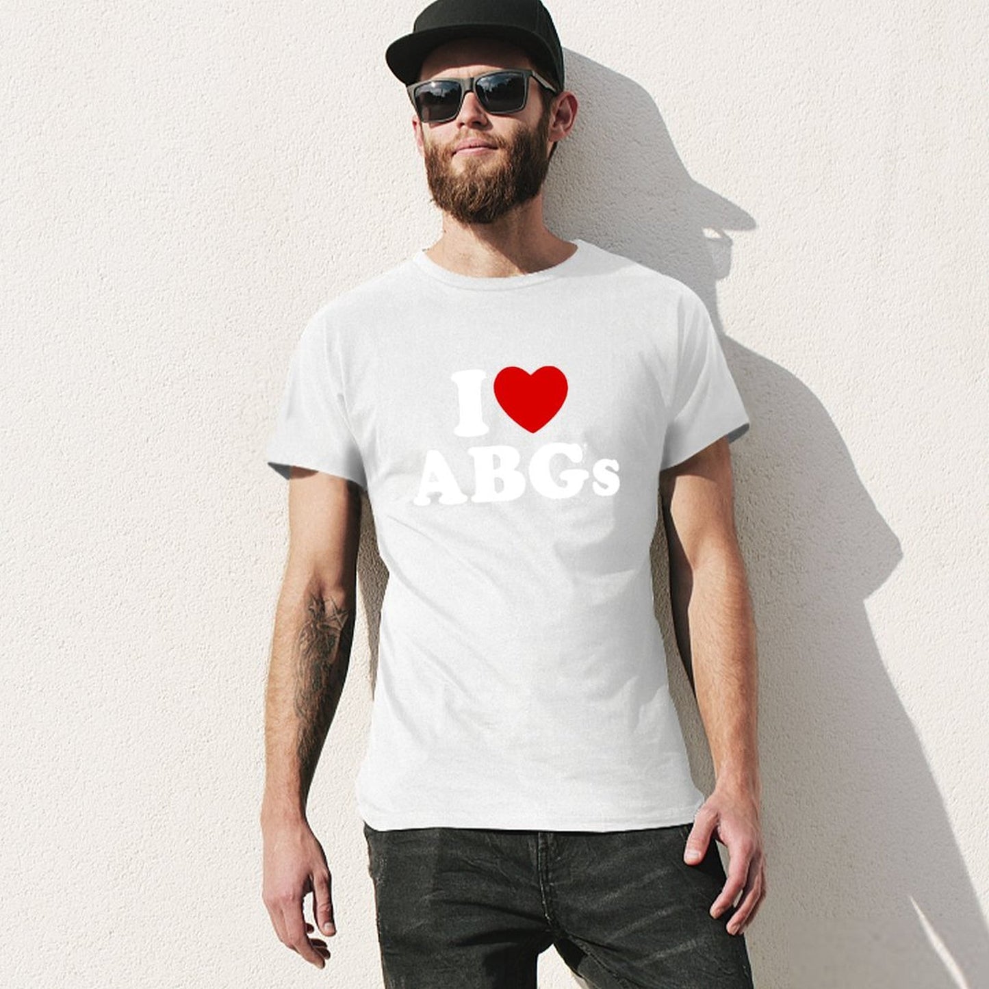 Inkmay Casual Cotton T-shirt I Love Abcs With Heart Unisex T-shirtEverydayFit Series T-Shirt