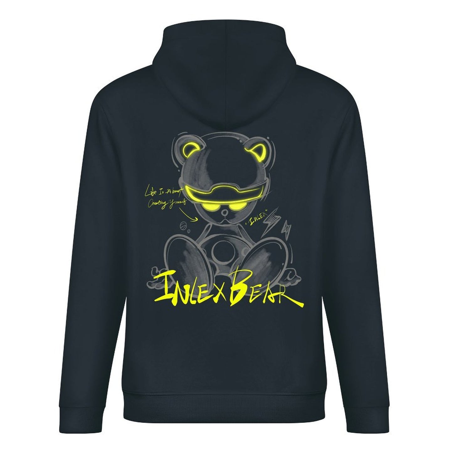 Inlex bear hooded pocket sweatshirt with back detailSeamless EverydayHoodie