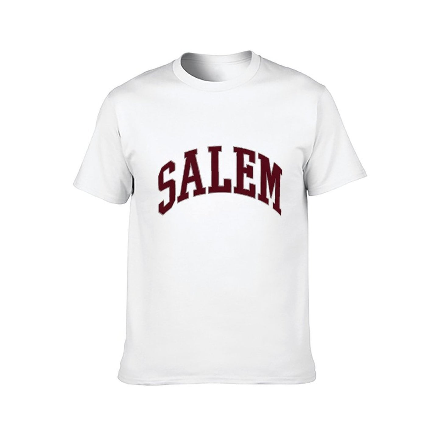Inkmay Casual Cotton T-shirt Salem Red Text On White Background Unisex T-shirtEssentialFit Pocket Tee T-Shirt