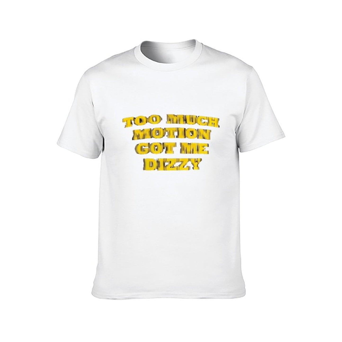 Inkmay Casual Cotton T-shirt Bold Yellow Text On Black Background Unisex T-shirtFitted Regular T-Shirt