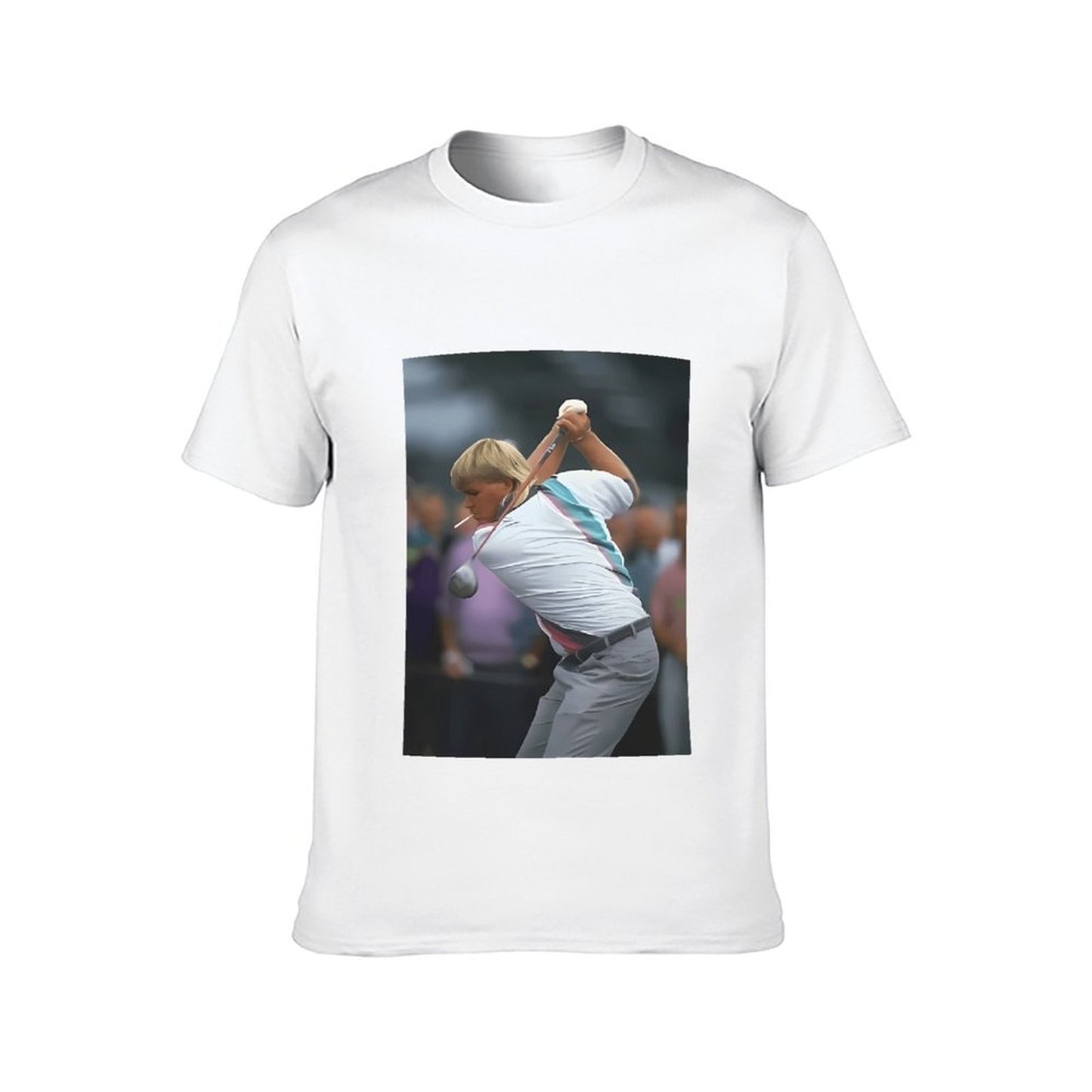 Inkmay Casual Cotton T-shirt Golf Player Swinging Club Boldly Unisex T-shirtClassicSeries StreetStyle T-Shirt