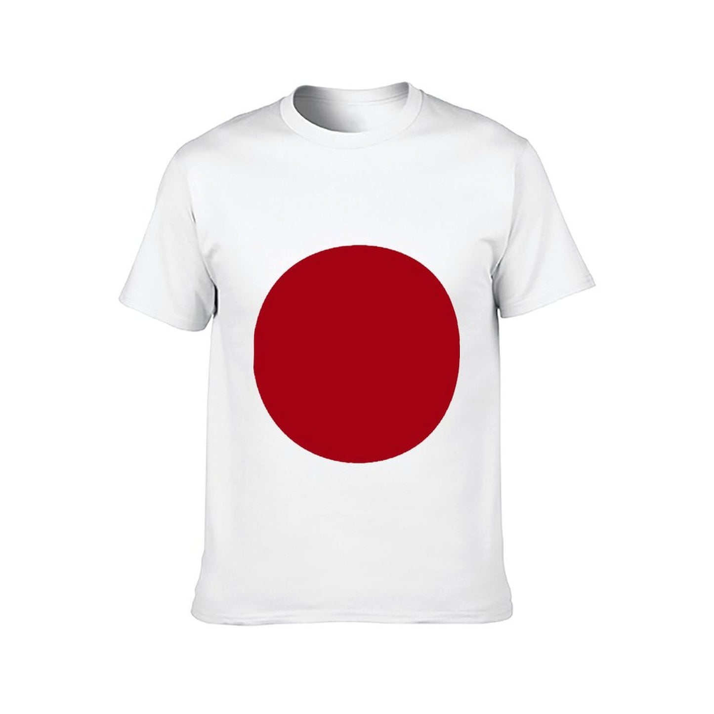 Inkmay Casual Cotton T-shirt Red Background With White Lines Unisex T-shirtFundraising Plain T-Shirt