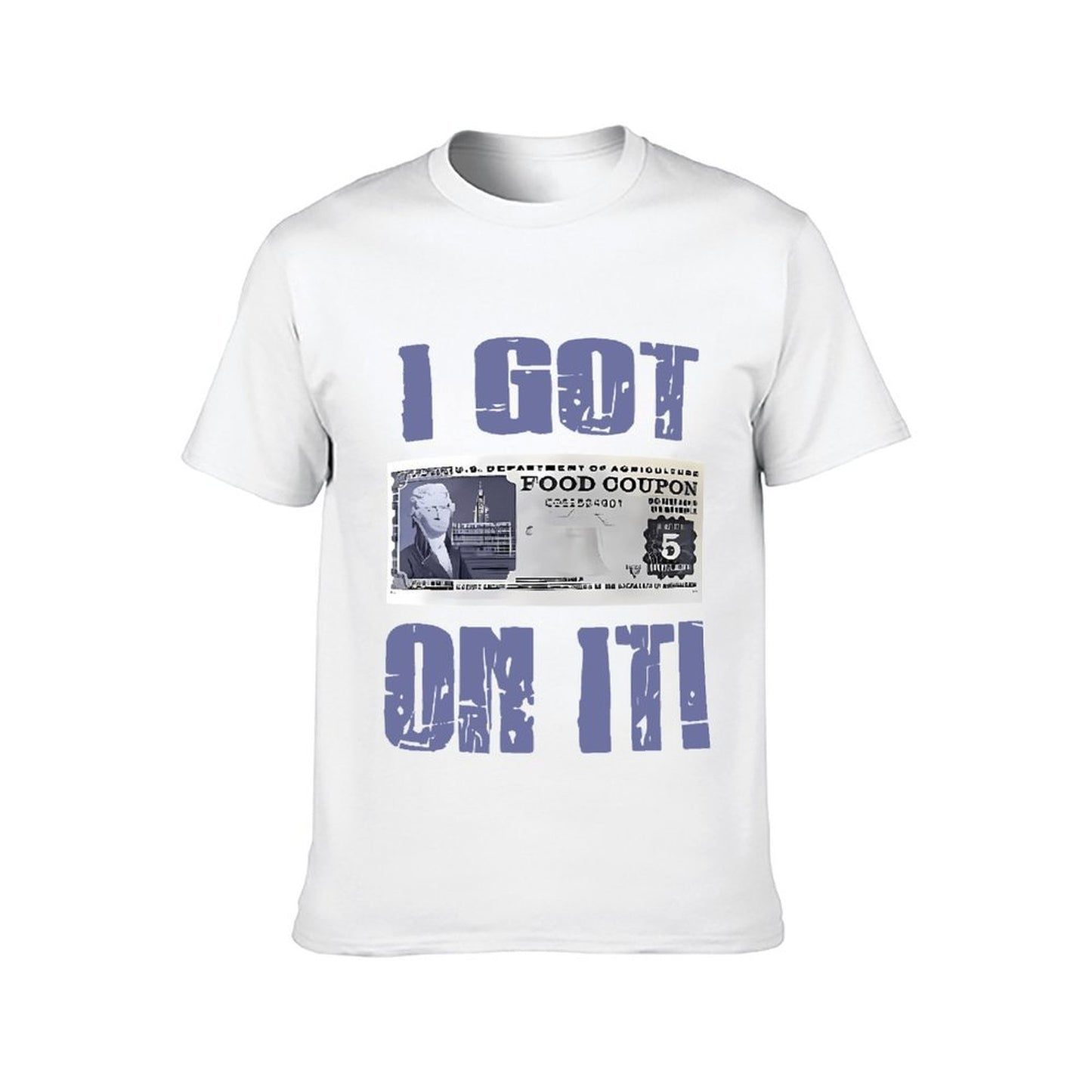 Inkmay Casual Cotton T-shirt Food Coupon Design With Jefferson Pattern Unisex T-shirtHeavyweight Design-Your-Own T-Shirt