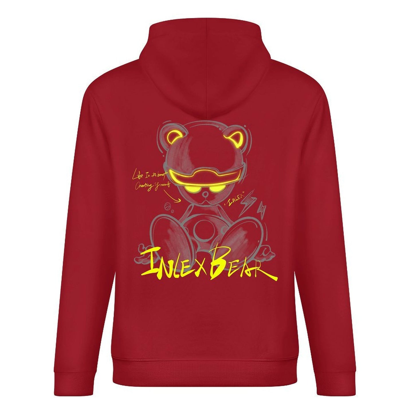 Inlex bear hooded pocket sweatshirt with back detailSeamless EverydayHoodie