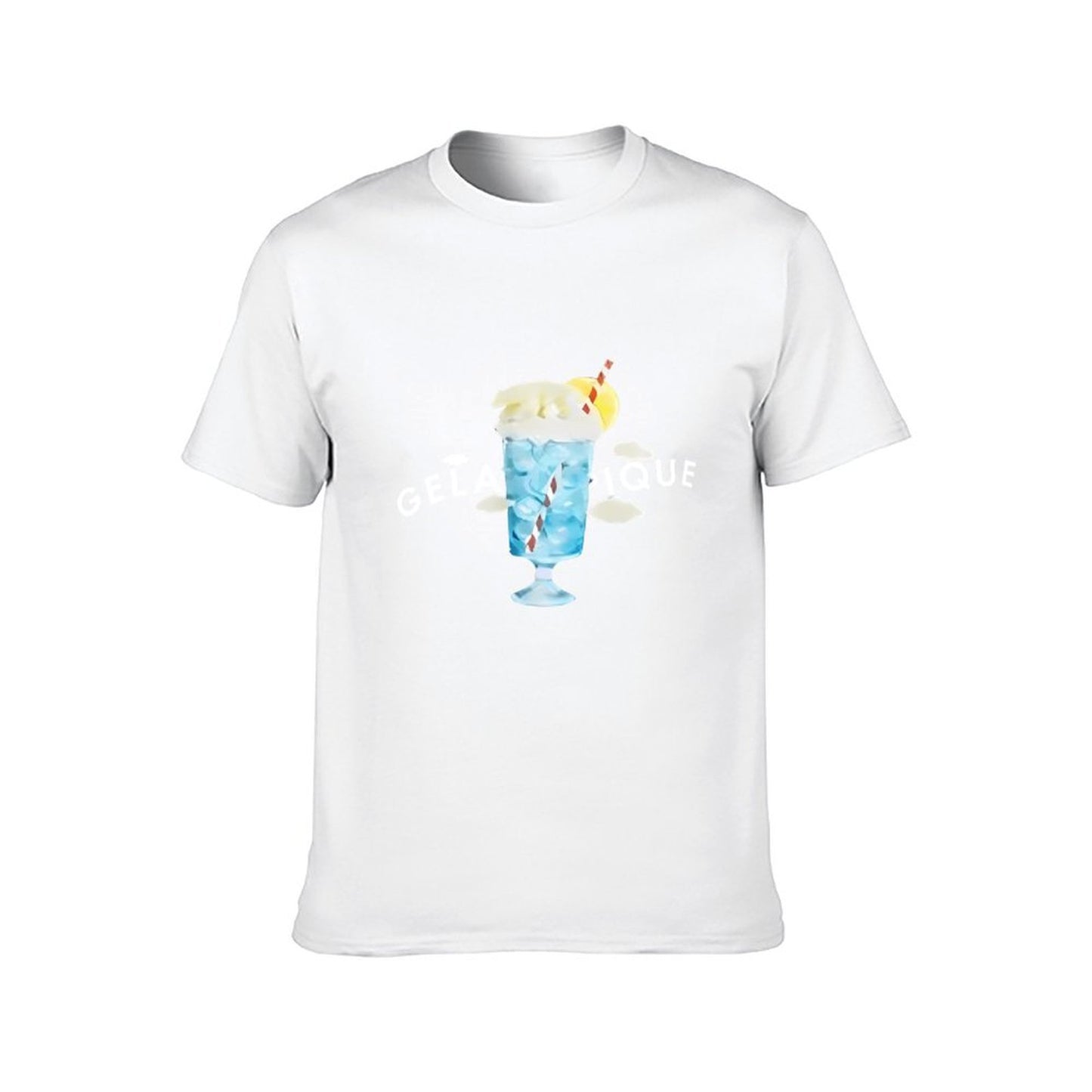 Inkmay Casual Cotton T-shirt Blue Ice Cream With Lemon Slice Unisex T-shirtFundraising Men¡¯s / Women¡¯s / Youth T-Shirt
