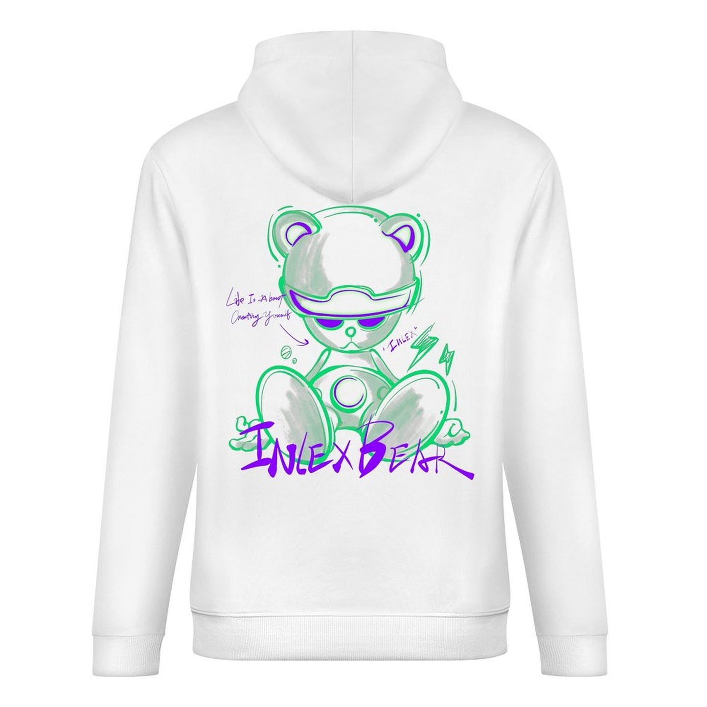 Inlex bear hooded pocket sweatshirt with back detailSoftTouch FundraisingHoodie