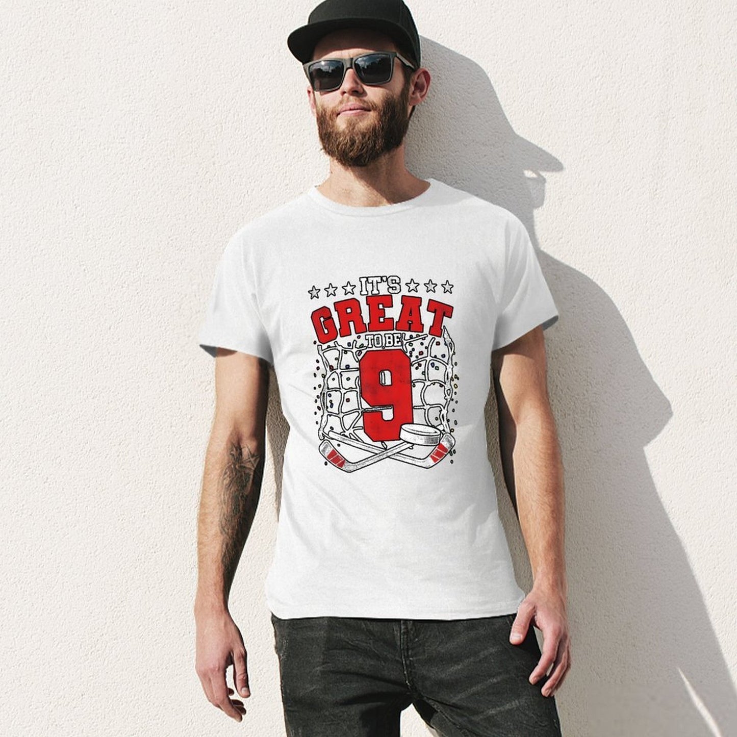 Inkmay Casual Cotton T-shirt Vibrant Dolphin Artwork With Ocean Elements Unisex T-shirtSmoothWear Made-to-Order T-Shirt