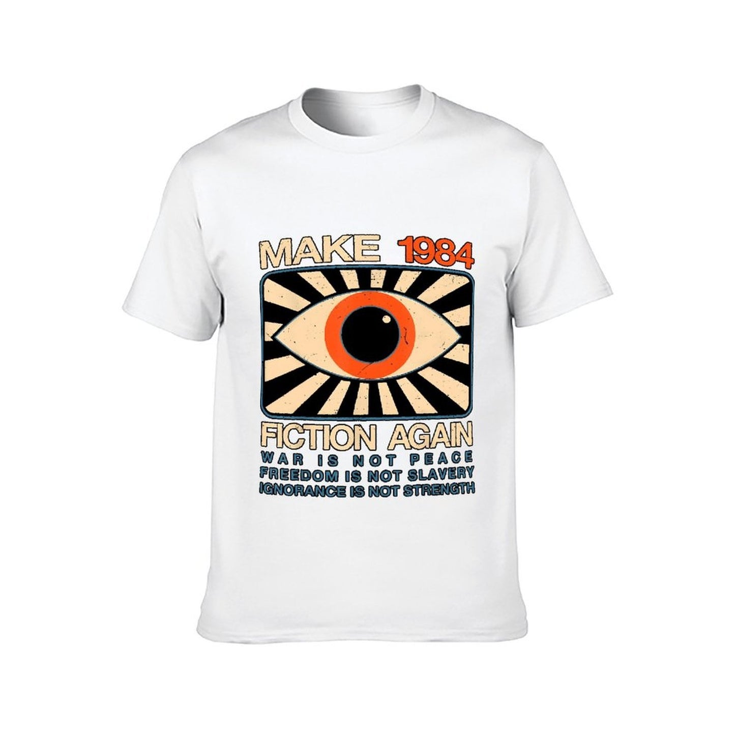 Inkmay Casual Cotton T-shirt Make 1984 Fiction Again War Unisex T-shirtFade-Resistant PremiumSeries T-Shirt