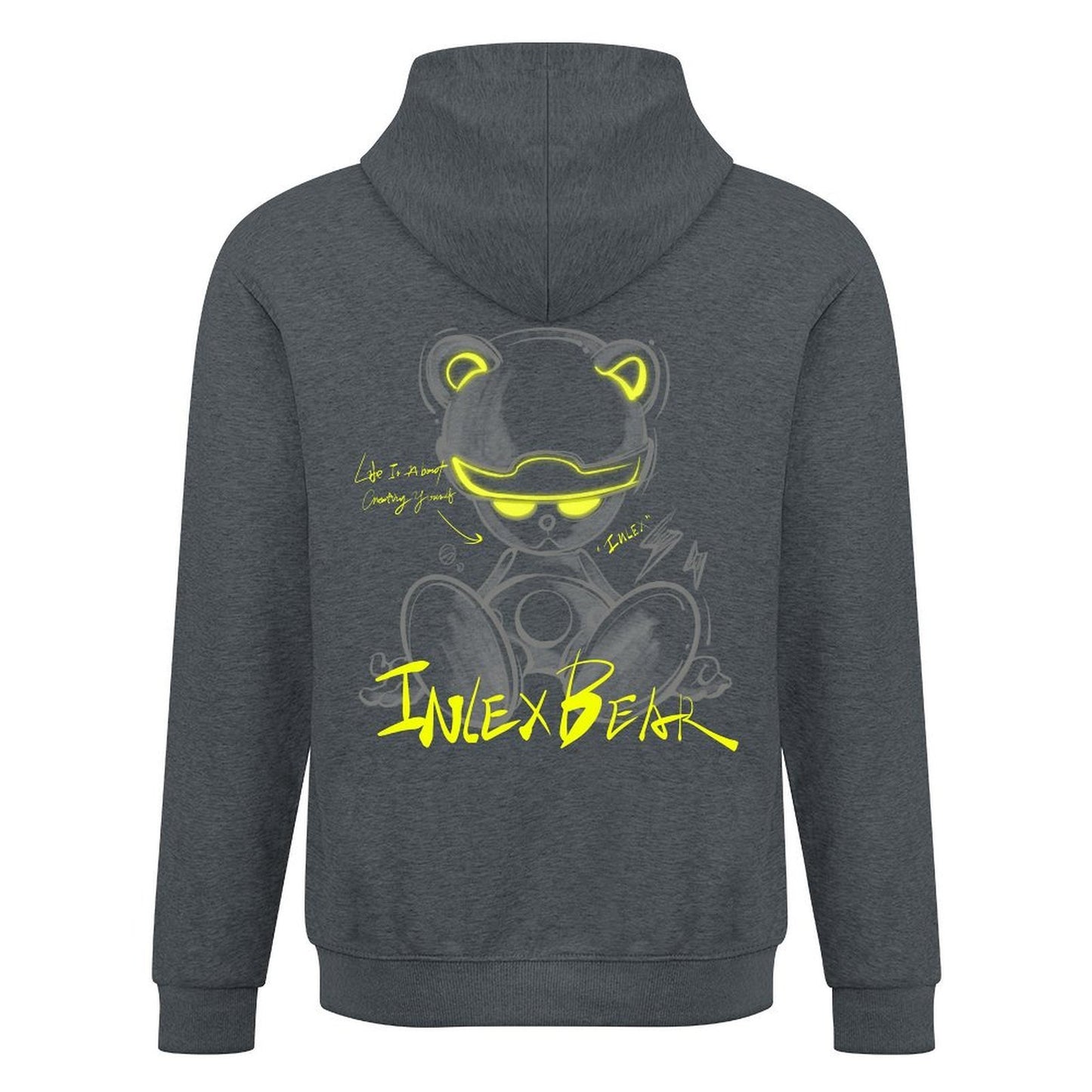 Inlex bear hooded pocket sweatshirt with back detailSeamless EverydayHoodie