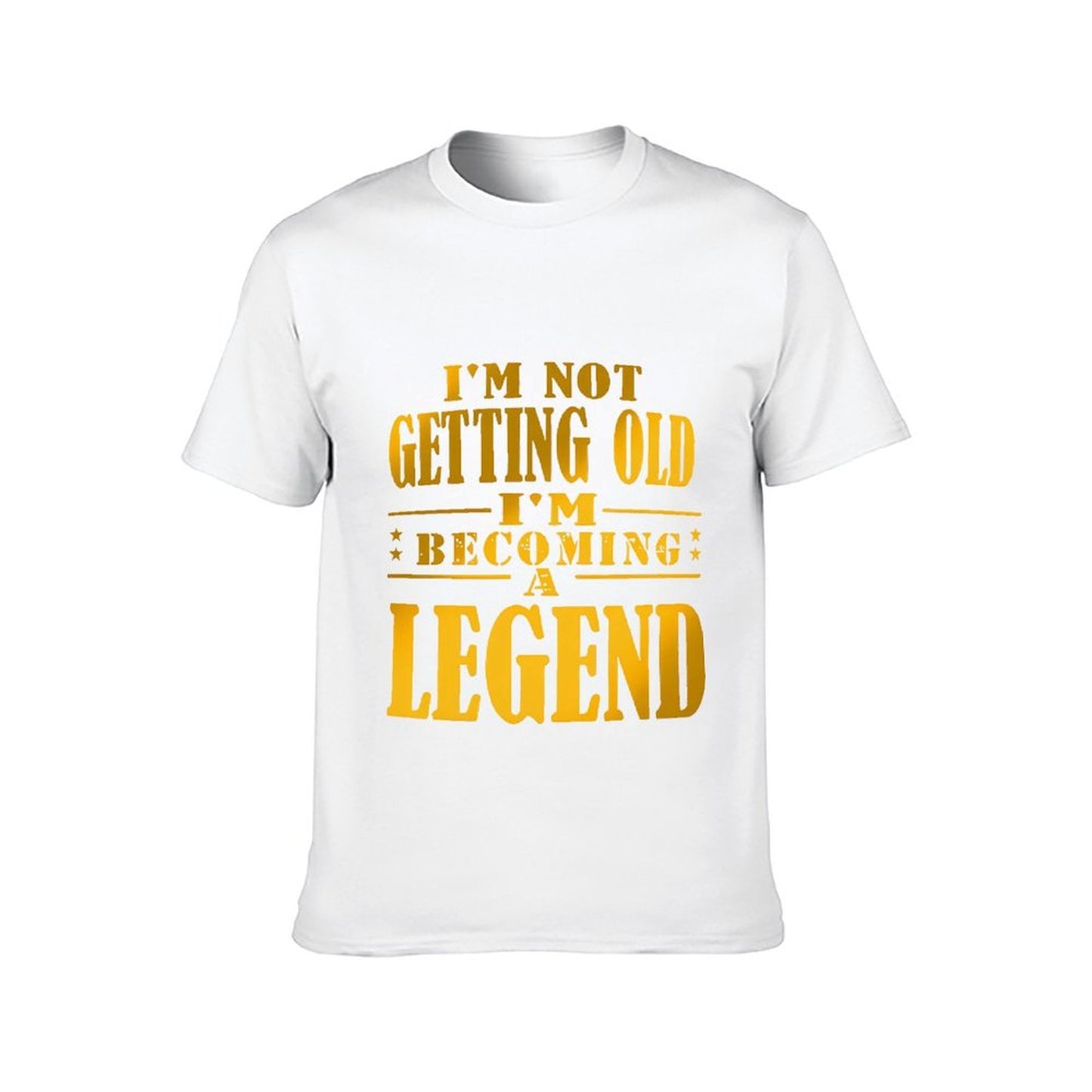 Inkmay Casual Cotton T-shirt Becoming A Legend Print Design Art Unisex T-shirtCrewneck Logo-Ready T-Shirt